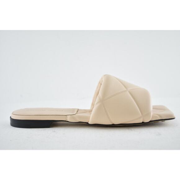 Bottega Veneta BV Lido Blush Beige Padded Leather Quilted Flat Slide Sandal 36.5 - Picture 3 of 12